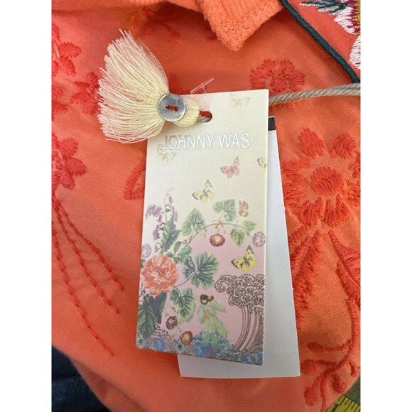 NWT Johnny Was Coral Embroidered V-Neck Blouse XL - Picture 8 of 9